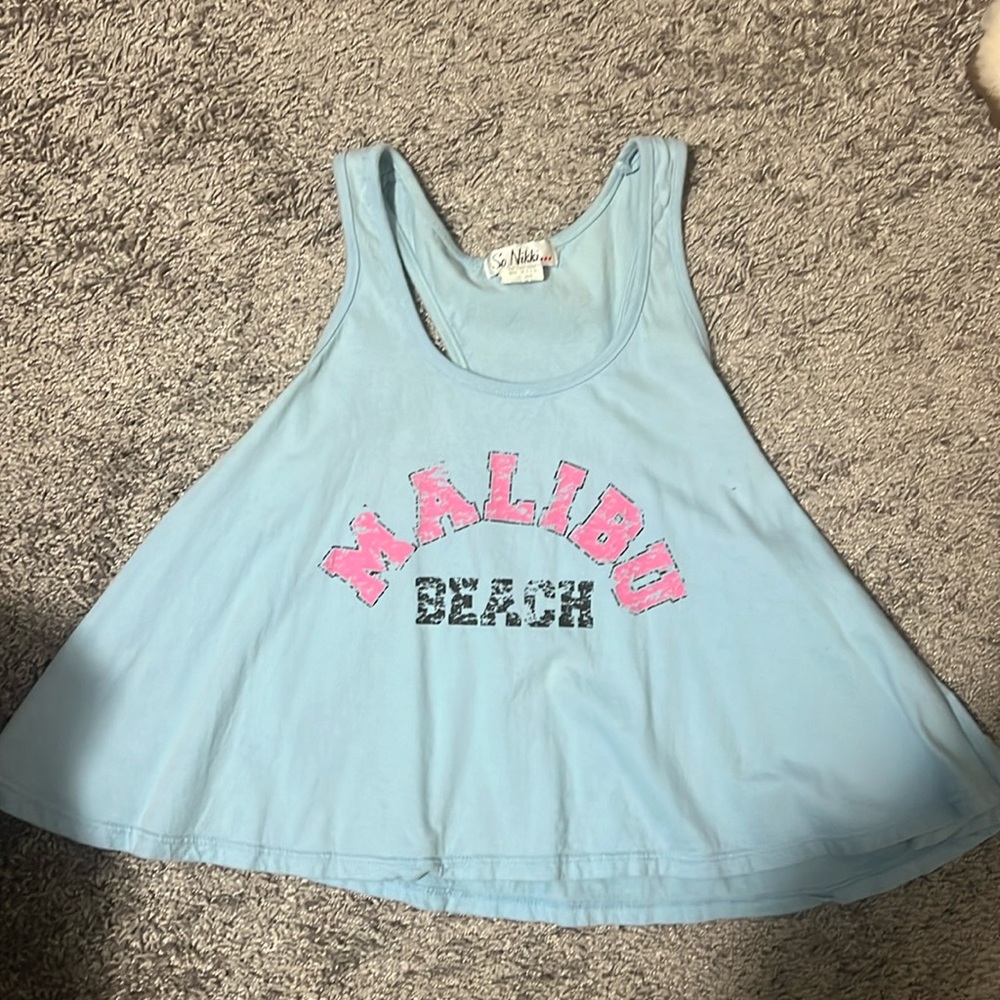Malibu Beach Cropped Tank Top